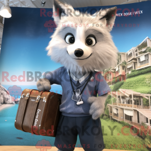 Silver Fox maskot kostume...
