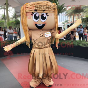 Tan Pad Thai mascot costume...