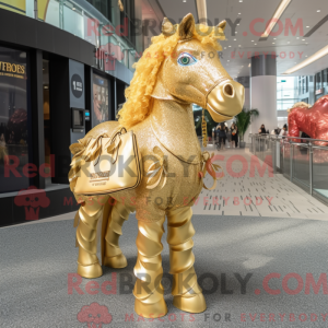 Máscara de Cavalo Dourado...