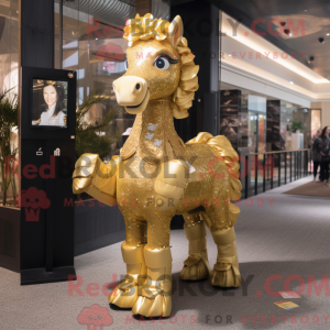 Máscara de Cavalo Dourado...