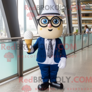 Navy Ice Cream Cone maskot...