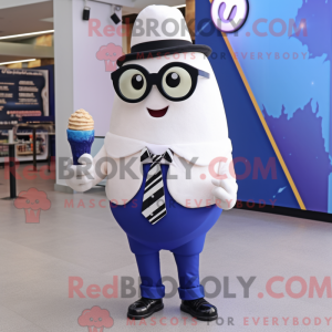 Navy Ice Cream Cone maskot...