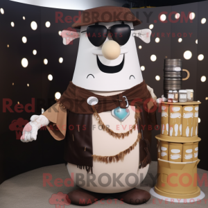 Brown Bottle Of Milk maskot...