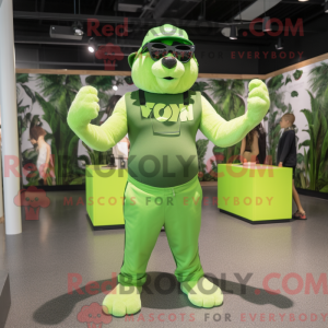 Lime Green Panther maskerad...