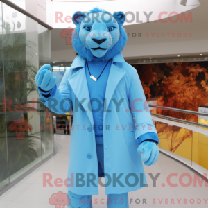 Sky Blue Smilodon mascotte...