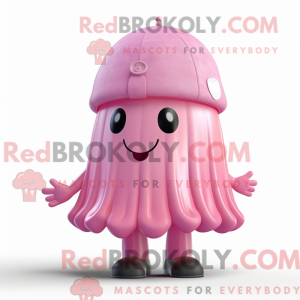 Mascotte de méduse rose...