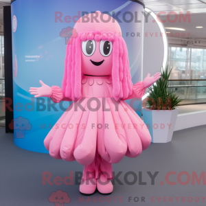Pink Jellyfish mascot...