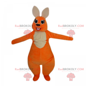 Orange kängurumaskot - Redbrokoly.com