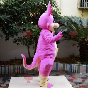 Pink kangaroo mascot - Redbrokoly.com