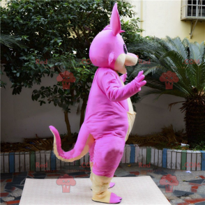 Mascotte roze kangoeroe - Redbrokoly.com