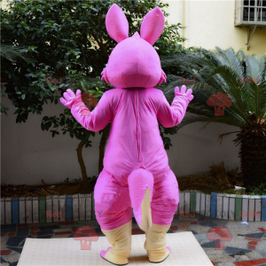Pink kangaroo mascot - Redbrokoly.com
