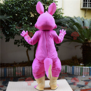 Mascotte roze kangoeroe - Redbrokoly.com