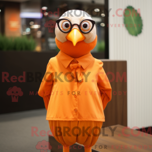 Orange Wachtel Maskottchen...