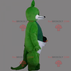 Mascote canguru verde - Redbrokoly.com