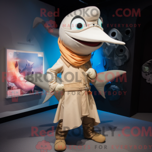 Tan Swordfish mascot...