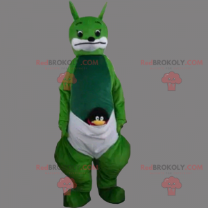 Mascota canguro verde - Redbrokoly.com