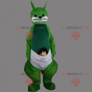 Mascote canguru verde - Redbrokoly.com