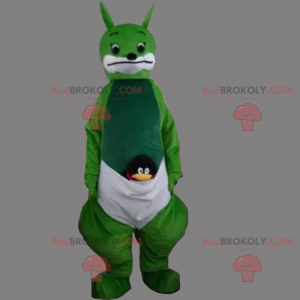 Mascotte canguro verde - Redbrokoly.com