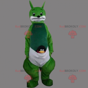 Mascotte groene kangoeroe - Redbrokoly.com