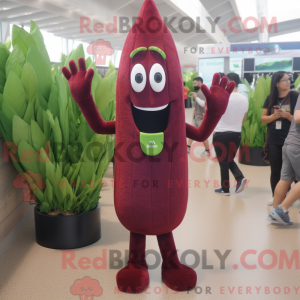 Bordowy szparagi maskot...