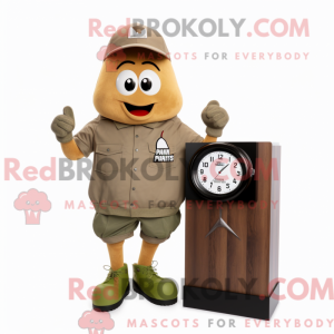 Brown Pear mascottekostuum...