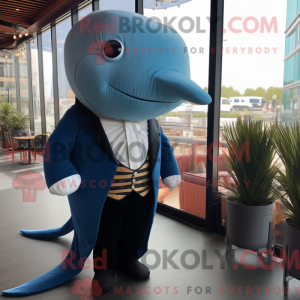 Rust Blue Whale mascot...