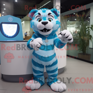 Máscara Cyan Tiger com...