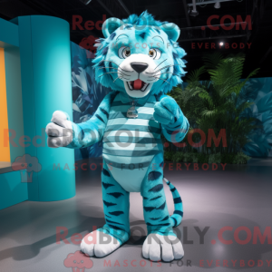 Máscara Cyan Tiger com...