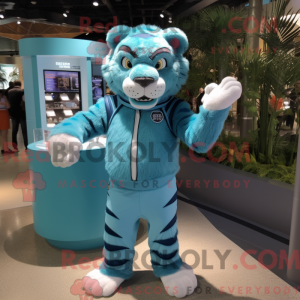 Máscara Cyan Tiger com...