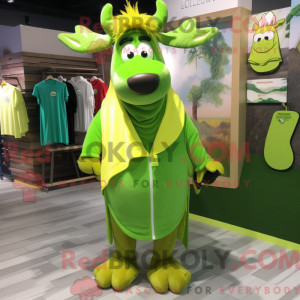 Postava maskota Lime Green...