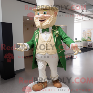 Cream Leprechaun mascot...