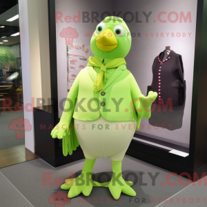 Lime Green Dove mascot...