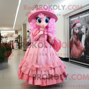 Roze Mare-mascottekostuum...