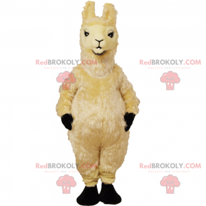 Beige llama mascot - Redbrokoly.com