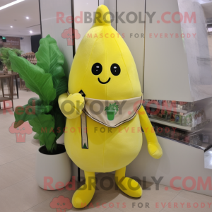 Citron gul radise maskot...