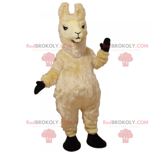 Beige llama mascot - Redbrokoly.com