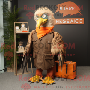Orange Haast S Eagle maskot...