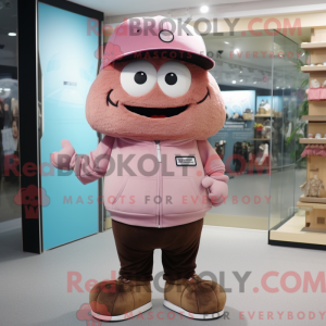 Brun Pink maskot kostume...