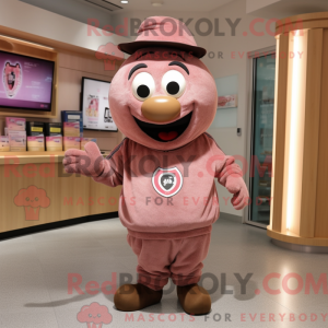 Brun Pink maskot kostume...
