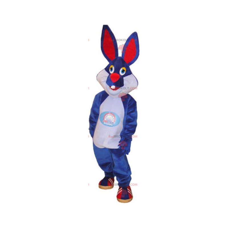 Blaues Kaninchenmaskottchen - Redbrokoly.com