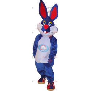 Blauw konijn mascotte - Redbrokoly.com