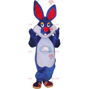 Mascotte de lapin bleu - Redbrokoly.com