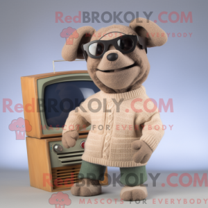 Tan TV-maskotdraktfigur...