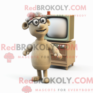 Tan Television mascot...