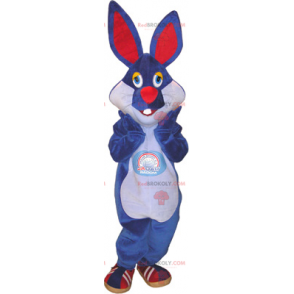 Mascotte de lapin bleu - Redbrokoly.com