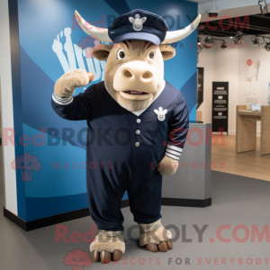 Navy Bull maskotdraktfigur...