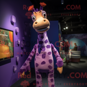 Purple Giraffe mascot...