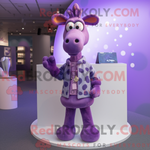 Lilla giraff maskot...