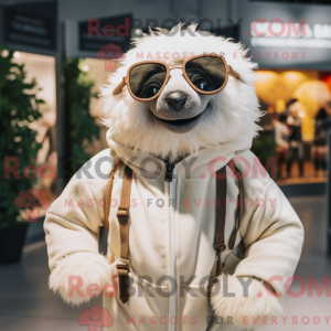 Mascotte de paresseux blanc...