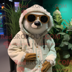 Mascotte de paresseux blanc...